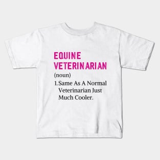 Future Equine Vet Vintage Horse Veterinarian Kids T-Shirt